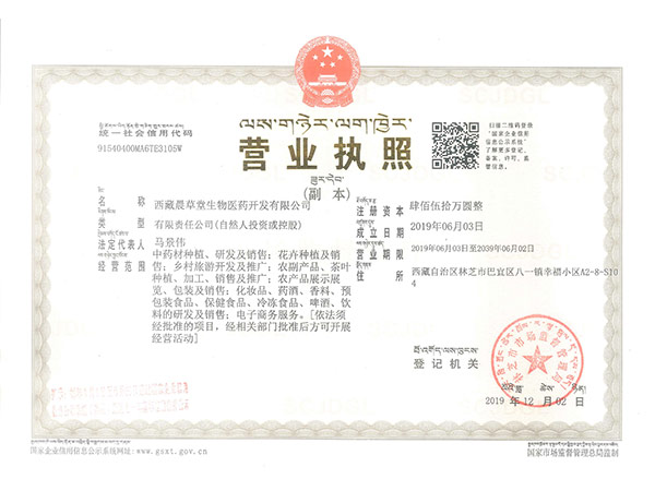 營業(yè)執(zhí)照